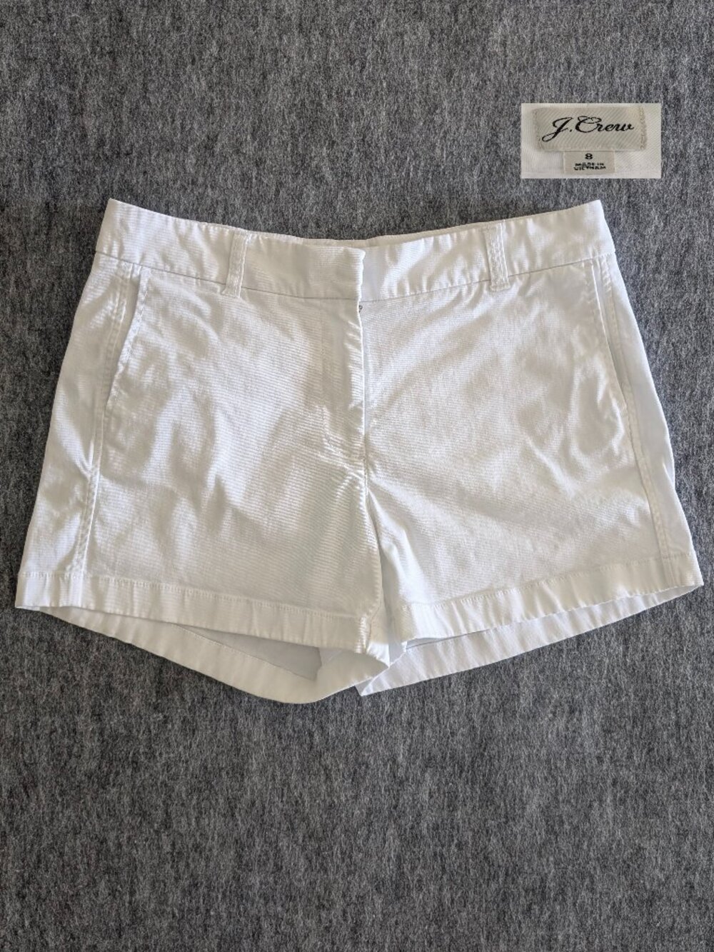 J.Crew Re-Imagined Womens White Shorts Size 8